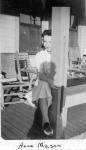 Anne Mason on porch of hotel c. 1940 (click for larger image)